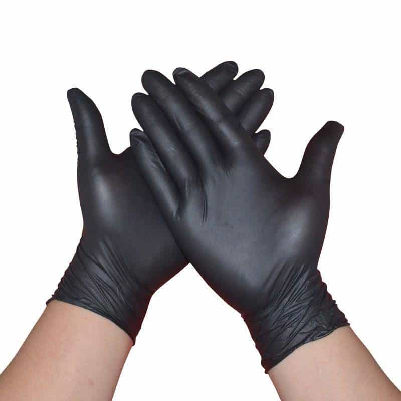 100 Pcs/Box of Black, Blue, or Transparent Disposable Gloves