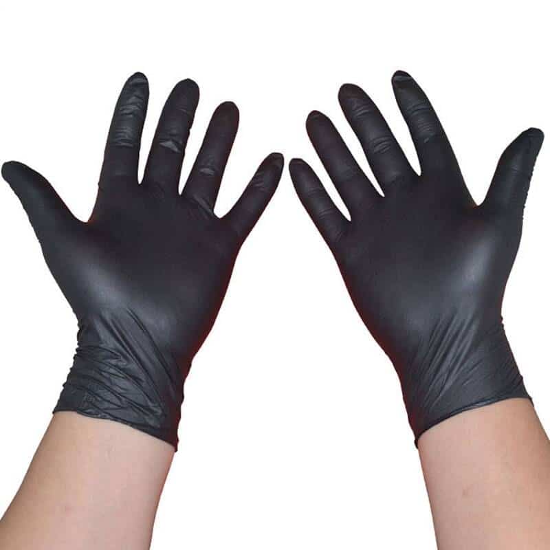 100 Pcs/Box of Black, Blue, or Transparent Disposable Gloves
