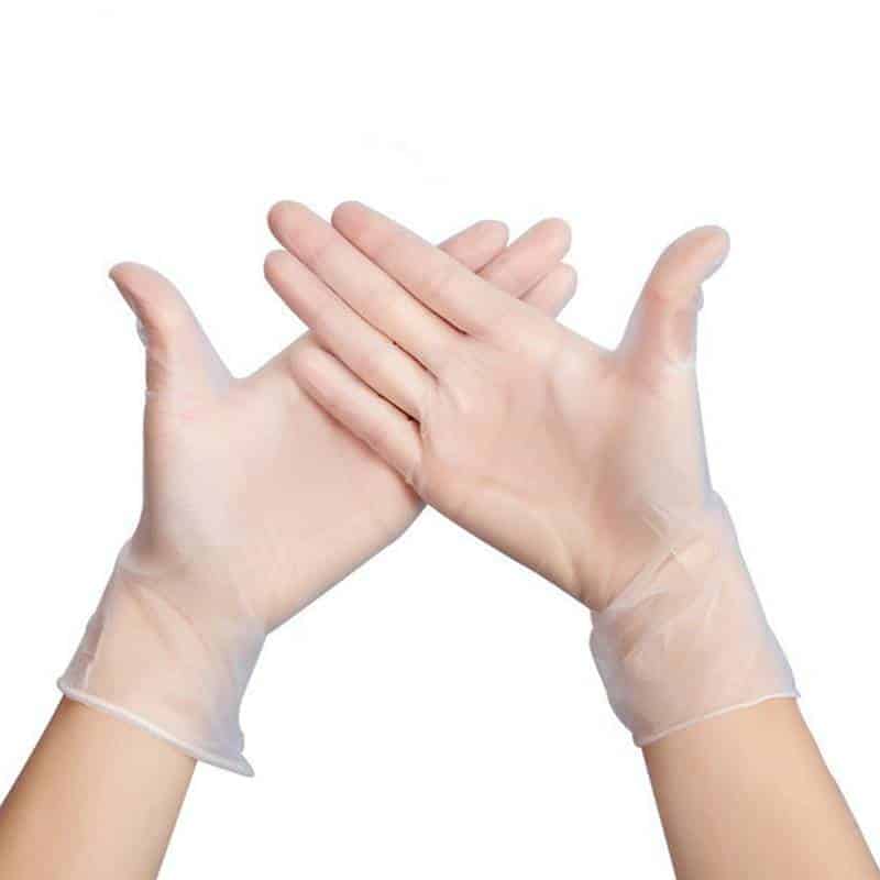 100 Pcs/Box of Black, Blue, or Transparent Disposable Gloves