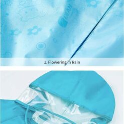 QIAN 2-9 Years Old Fashionable Waterproof Jumpsuit Raincoat Hooded Cartoon Kids One-Piece Rain Coat Tour Children Rain Gear Suit color: Pink|Blue|Yellow  New Arrivals 2020 Fight Coronavirus