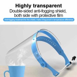 10Pcs Full Face Shield Clear Stretchy Headband Protective Mask Anti-Fog Disposable Protective Visor Shields with Holder color: 10PCS  New Arrivals 2020 Fight Coronavirus