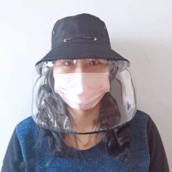 FS 2020 Big Brim Protective Cap Anti Pollen Saliva Face Cover Bucket Hat Adjustable Women Men Eye Protection Caps color: Adjustable Beige|Adjustable Black|Adjustable Wine Red|Big Black|Big Camouglage  New Arrivals 2020 Fight Coronavirus