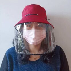FS 2020 Big Brim Protective Cap Anti Pollen Saliva Face Cover Bucket Hat Adjustable Women Men Eye Protection Caps color: Adjustable Beige|Adjustable Black|Adjustable Wine Red|Big Black|Big Camouglage  New Arrivals 2020 Fight Coronavirus