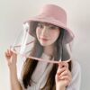 Anti-fog Panama Hat Unisex Summer Anti-saliva Bucket Hats Big Brim Transparent TPU protection Removable Fisherman hat Sun Cap color: beige|black|Khaki|Pink|Black|Yellow  New Arrivals 2020 Fight Coronavirus