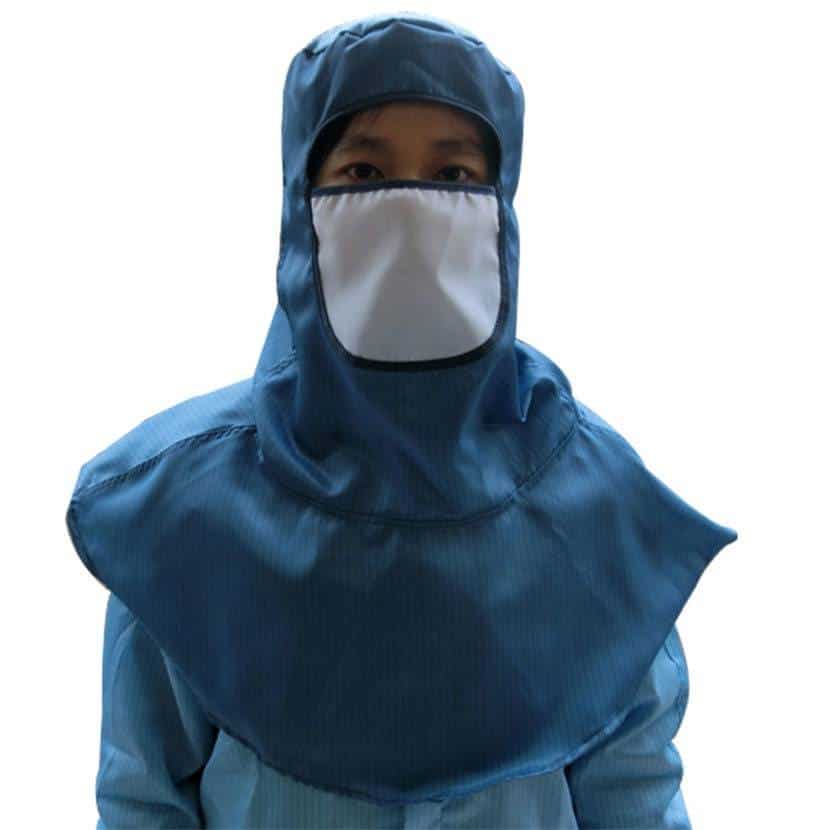 High Quality ESD Spray Painting Protective Pharmaceutical Food Factory Hat Head Safety Helmet Work Cleanroom Dustproof Shawl Hat