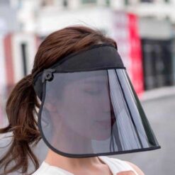 Summer Sun Protection Ultraviolet Polarized Sun Visor Hats For Women Outdoor Travel Fishing Biking Cover Face Sun Hat Female Cap color: beige|Pink|Purple|Sky Blue|Gray with 2 Filters|Black  New Arrivals 2020 Fight Coronavirus