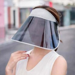Summer Sun Protection Ultraviolet Polarized Sun Visor Hats For Women Outdoor Travel Fishing Biking Cover Face Sun Hat Female Cap color: beige|Pink|Purple|Sky Blue|Gray with 2 Filters|Black  New Arrivals 2020 Fight Coronavirus