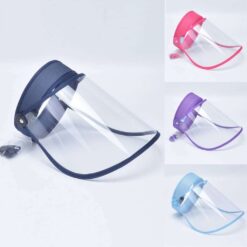 Adjustable UV Protection Sun Hat Female Anti-Droplet Saliva Empty Top Hat Transmission Windproof Sand Cap color: Navy|Pink|Purple|Sky Blue  New Arrivals 2020 Fight Coronavirus