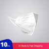 10 pcs KN95 Dustproof Anti-fog And Breathable Face Masks Filtration Mouth Masks 3-Layer Mouth Muffle Cover (not for medical use) Color: White  New Arrivals 2020 Fight Coronavirus