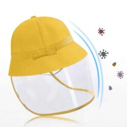 Child Casual Solid Anti-spitting Hat Dustproof Cover Cap Bucket Hat peaked cap Hat For Kid Isolate germs Защитный колпачок#2 color: Orange|Red|Yellow  New Arrivals 2020 Fight Coronavirus