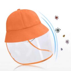 Child Casual Solid Anti-spitting Hat Dustproof Cover Cap Bucket Hat peaked cap Hat For Kid Isolate germs Защитный колпачок#2 color: Orange|Red|Yellow  New Arrivals 2020 Fight Coronavirus