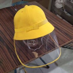 Child Casual Solid Anti-spitting Hat Dustproof Cover Cap Bucket Hat peaked cap Hat For Kid Isolate germs Защитный колпачок#2 color: Orange|Red|Yellow  New Arrivals 2020 Fight Coronavirus