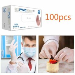 100pcs/Set Protection Gloves Transparent PVC Vinyl Disposable Gloves Dishwashing Latex Rubber Garden Universal For Home Cleaning color: 100pcs  New Arrivals 2020 Fight Coronavirus