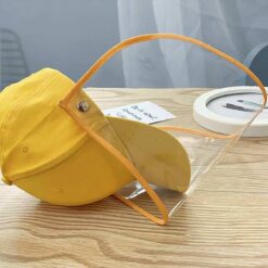 Kids Protective Hat Transparent Anti-saliva Removable Outdoor Baseball Cap For Children Dust Cover Full Face Anti Droplet Hat color: Black|Blue|White|Yellow  New Arrivals 2020 Fight Coronavirus