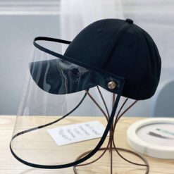 Kids Protective Hat Transparent Anti-saliva Removable Outdoor Baseball Cap For Children Dust Cover Full Face Anti Droplet Hat color: Black|Blue|White|Yellow  New Arrivals 2020 Fight Coronavirus
