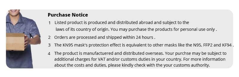 5 pcs/bag KN95 Face Mask PM2.5 Anti-fog Strong Protective Mouth Mask Respirator Reusable (not for medical use)