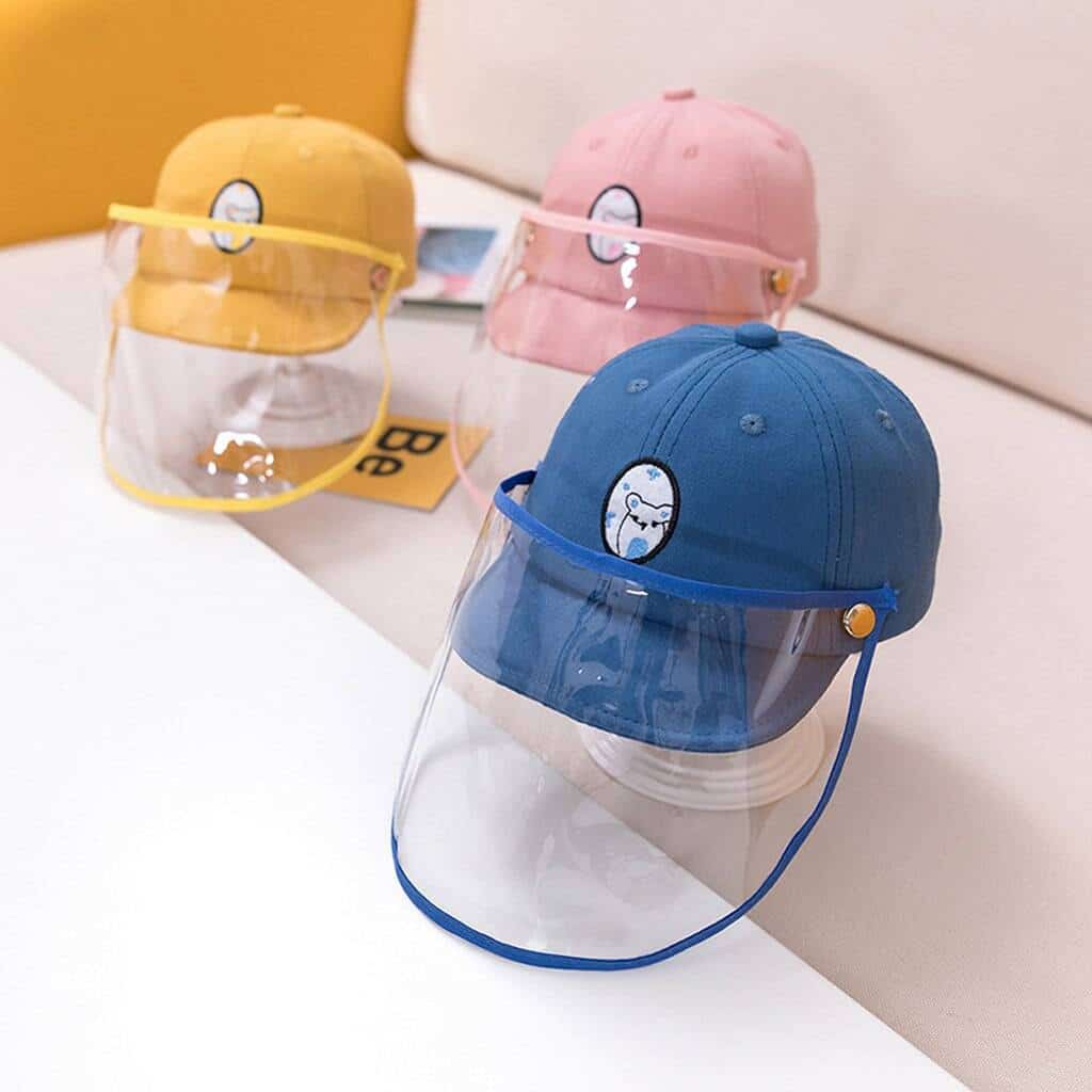 Anti-spitting Peaked Cap Hat Protective Hat Dustproof Cover Kids Boys Girls Multi-function Cap Anti-saliva Face Cover #T1P