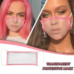 Reusable With Clear Window Unisex Adult Breathable Reuse Anime Funny Transparent expression masks Cosplay Costume Accessories color: Light blue|Pink|Gray with 2 Filters|Black|Blue|White  New Arrivals 2020 Fight Coronavirus Face Masks Best Sellers