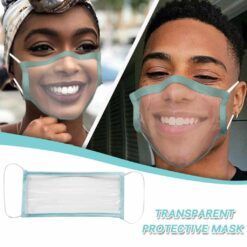Reusable With Clear Window Unisex Adult Breathable Reuse Anime Funny Transparent expression masks Cosplay Costume Accessories color: Light blue|Pink|Gray with 2 Filters|Black|Blue|White  New Arrivals 2020 Fight Coronavirus Face Masks Best Sellers