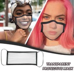 Reusable With Clear Window Unisex Adult Breathable Reuse Anime Funny Transparent expression masks Cosplay Costume Accessories color: Light blue|Pink|Gray with 2 Filters|Black|Blue|White  New Arrivals 2020 Fight Coronavirus Face Masks Best Sellers