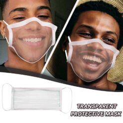 Reusable With Clear Window Unisex Adult Breathable Reuse Anime Funny Transparent expression masks Cosplay Costume Accessories color: Light blue|Pink|Gray with 2 Filters|Black|Blue|White  New Arrivals 2020 Fight Coronavirus Face Masks Best Sellers