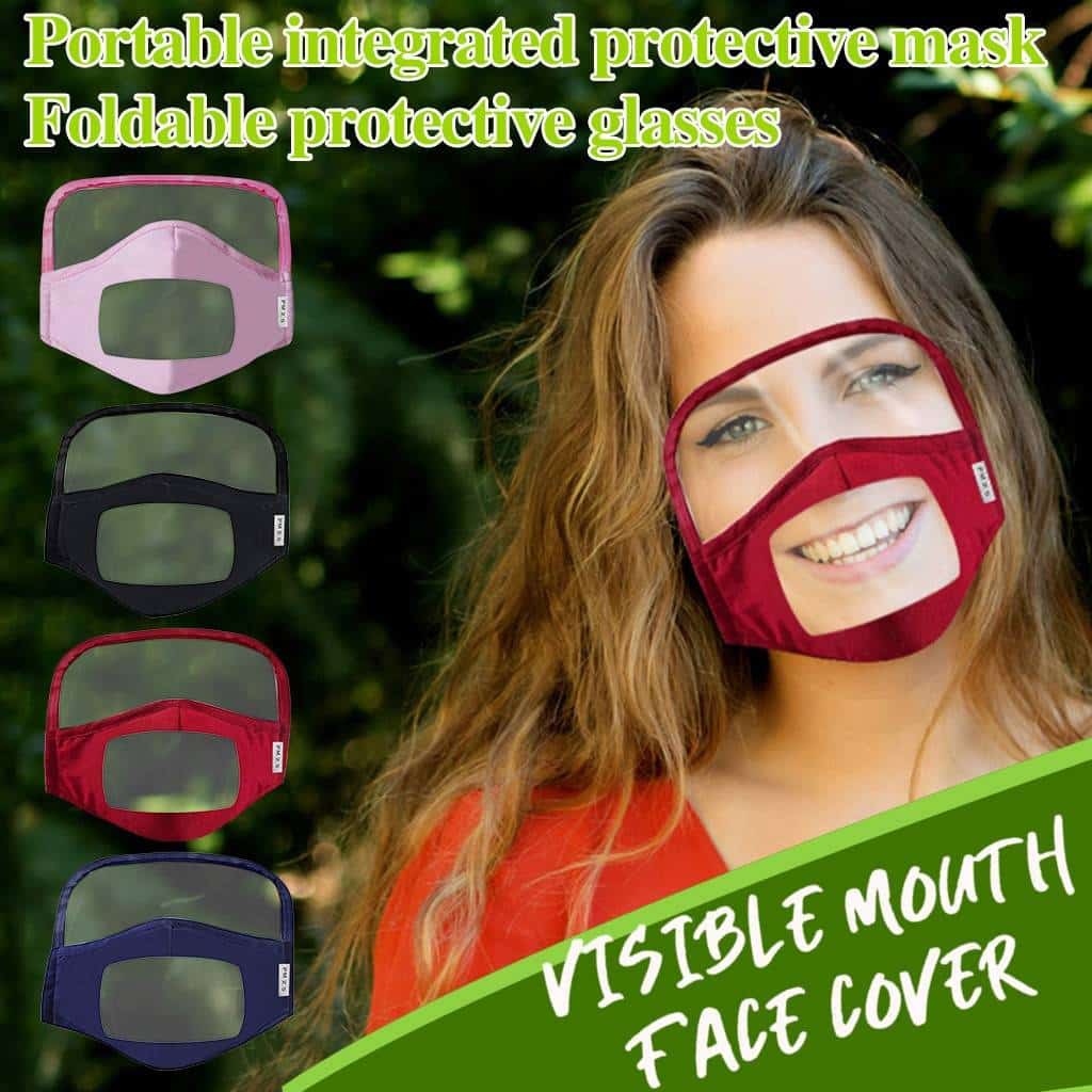 4Pcs Masque Adult Face Mask with Eyes Screen Mask With Clear Window Visible Dustproof Mascarillas Cosplay Mask