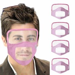 4Pcs Masque Adult Face Mask with Eyes Screen Mask With Clear Window Visible Dustproof Mascarillas Cosplay Mask color: A|B|C|D|E  New Arrivals 2020 Face Masks