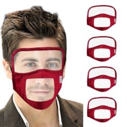 4Pcs Masque Adult Face Mask with Eyes Screen Mask With Clear Window Visible Dustproof Mascarillas Cosplay Mask color: A|B|C|D|E  New Arrivals 2020 Face Masks