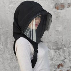 Full Protective Face Wear Clear Hooded Hat Adults Face Shield Reusable Removable Men Women’s Outdoor Motorcycle Face Mask masque color: A|B|C|D  New Arrivals 2020 Fight Coronavirus Face Masks Best Sellers