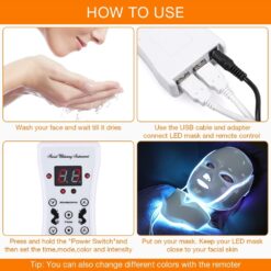 Foreverlily 7 Colors Light LED Facial Mask With Neck Skin Rejuvenation Face Care Treatment Beauty Anti Acne Therapy Whitening 1ef722433d607dd9d2b8b7: Belgium|China|United States  face Mask NEW Uncategorized