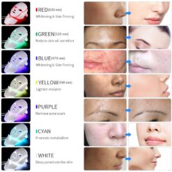 Foreverlily 7 Colors Light LED Facial Mask With Neck Skin Rejuvenation Face Care Treatment Beauty Anti Acne Therapy Whitening 1ef722433d607dd9d2b8b7: Belgium|China|United States  face Mask NEW Uncategorized