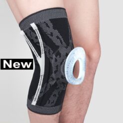 1 pcs Knee Patella Protector Brace Silicone Spring Knee Pad Basketball Running Compression Knee Sleeve Support Sports Kneepads color: HX045 black|HX045 gray|HX051 black|HX051 blue|HX051 gray|HX054 blue|HX054 green|HX054 orange|HX082 black|New black|New orange|Gray with 2 Filters|Black|Blue  New Arrivals As Seen On TV Best Sellers Clearance