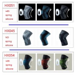 1 pcs Knee Patella Protector Brace Silicone Spring Knee Pad Basketball Running Compression Knee Sleeve Support Sports Kneepads color: HX045 black|HX045 gray|HX051 black|HX051 blue|HX051 gray|HX054 blue|HX054 green|HX054 orange|HX082 black|New black|New orange|Gray with 2 Filters|Black|Blue  New Arrivals As Seen On TV Best Sellers Clearance