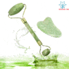 Premium Jade Set, Jade Roller, or Gua Sha Skin Scrapper color: A set|Massage Board|Massage Roller  New Arrivals Skin Care