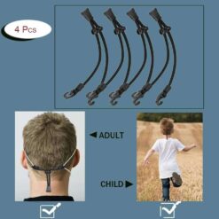 Anti-Tightening Elastic Face Mask Holder For Kids and Adults color: NICKEL|Black  New Arrivals Coronavirus Protective Gear Face Masks Face Mask Extensions For Kids or Adults Best Sellers
