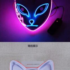 2021 new halloween christmas mask led luminous fox mask cold light mask anime cos props holiday party dance party mask supplies color: 01|02|03  New Arrivals Uncategorized Face Masks