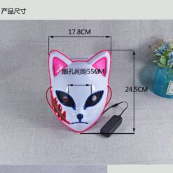 2021 new halloween christmas mask led luminous fox mask cold light mask anime cos props holiday party dance party mask supplies color: 01|02|03  New Arrivals Uncategorized Face Masks