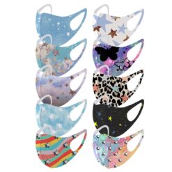 10pcs Face Mask Adult Five-pointed Star Ice Silk Masks Masque Halloween Cosplay Mascarillas Mondkapje Маска Для Лица Mascara color: A|B|C New Arrivals Protection Against COVID-19 Safest Face Masks For Kids Best Back to School Face Masks For Kids Best Sellers