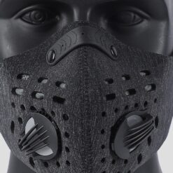 #3 Bike Face Mask With Filter Activated Carbon Mesh Cycling Half Facemask For Outdoor Sports Unisex Dust Masks Halloween Cosplay color: Navy|Orange|Wine|Gray with 2 Filters|Black  Face Masks For Adults New Arrivals Protection Against COVID-19 Best Sellers