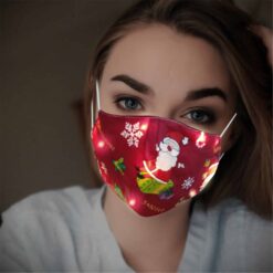 Christmas Lights Glowing Washable Face Mask Cartoons Covers Fashion Mouths Led Mouth Masks Halloween Cosplay Navidad Mascara color: A|B|C|D|G  Face Masks For Adults New Arrivals Protection Against COVID-19 Face Masks Best Sellers