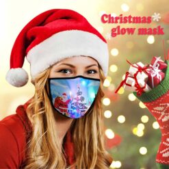 Christmas face Mask. Led Light Up Mask Glowing Christmas Mask Luminous Dust Mask Color Lights Party Rave Mask For Christmas Masquerade Men And Women color: A|B|C|D|E|F|mask bag  Face Masks For Adults New Arrivals Protection Against COVID-19 Face Masks