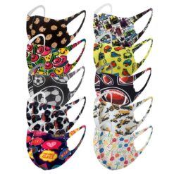 Cute Washable Face Masks For Kids (10 Masks) color: A|B|C|D|E|F|G|H|I|J|K|L|M|N|O|P|Q|R  New Arrivals Protection Against COVID-19 Safest Face Masks For Kids Best Back to School Face Masks For Kids Best Sellers