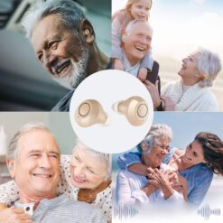 1 Pair USB Rechargeable Mini In Ear Portable Invisible Hearing Aids Assistant Adjustable Tone Sound Amplifier For Deaf Elderly color: Black 2021|Skin Color|White 2021|Black|White  Best Hearing Aids In 2022 New Arrivals Best Sellers