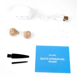 1 Pair USB Rechargeable Mini In Ear Portable Invisible Hearing Aids Assistant Adjustable Tone Sound Amplifier For Deaf Elderly color: Black 2021|Skin Color|White 2021|Black|White  Best Hearing Aids In 2022 New Arrivals Best Sellers