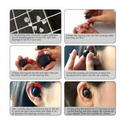1 Pair USB Rechargeable Mini In Ear Portable Invisible Hearing Aids Assistant Adjustable Tone Sound Amplifier For Deaf Elderly color: Black 2021|Skin Color|White 2021|Black|White  Best Hearing Aids In 2022 New Arrivals Best Sellers