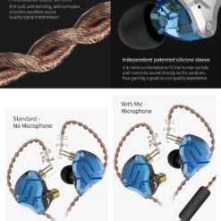 KZ ZS10 Pro Noise Cancelling Earphones 4BA+1DD Hybrid 10 driver Units HIFI Bass Earbuds in ear Monitor Metal Headset color: ZS10 Pro Black Mic|ZS10 Pro Black NoMic|ZS10 Pro Blue Mic|ZS10 Pro Blue No Mic|ZS10 Pro Purple Mic|ZS10Pro Purple NoMic|ZS10ProGlareblueMIc|ZS10ProGlareblueNoMi|ZS10ProGlareGoldMic|ZS10ProGlareGoldNoMi  Best Hearing Aids In 2022 New Arrivals Best Sellers
