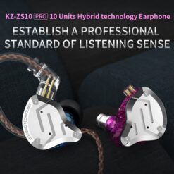 KZ ZS10 Pro Noise Cancelling Earphones 4BA+1DD Hybrid 10 driver Units HIFI Bass Earbuds in ear Monitor Metal Headset color: ZS10 Pro Black Mic|ZS10 Pro Black NoMic|ZS10 Pro Blue Mic|ZS10 Pro Blue No Mic|ZS10 Pro Purple Mic|ZS10Pro Purple NoMic|ZS10ProGlareblueMIc|ZS10ProGlareblueNoMi|ZS10ProGlareGoldMic|ZS10ProGlareGoldNoMi  Best Hearing Aids In 2022 New Arrivals Best Sellers