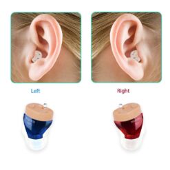 Rechargeable Hearing Aids V30 Intelligent Audifonos Mini Inner Ear for Elderly Sound Amplifier for Deafness with Charging Case color: V30-Blue|V30-Pair|V30-Red  Best Hearing Aids In 2022 New Arrivals Best Sellers