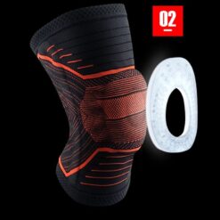 1 pcs Knee Patella Protector Brace Silicone Spring Knee Pad Basketball Running Compression Knee Sleeve Support Sports Kneepads color: HX045 black|HX045 gray|HX051 black|HX051 blue|HX051 gray|HX054 blue|HX054 green|HX054 orange|HX082 black|New black|New orange|Gray with 2 Filters|Black|Blue  New Arrivals As Seen On TV Best Sellers Clearance