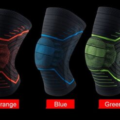 1 pcs Knee Patella Protector Brace Silicone Spring Knee Pad Basketball Running Compression Knee Sleeve Support Sports Kneepads color: HX045 black|HX045 gray|HX051 black|HX051 blue|HX051 gray|HX054 blue|HX054 green|HX054 orange|HX082 black|New black|New orange|Gray with 2 Filters|Black|Blue  New Arrivals As Seen On TV Best Sellers Clearance